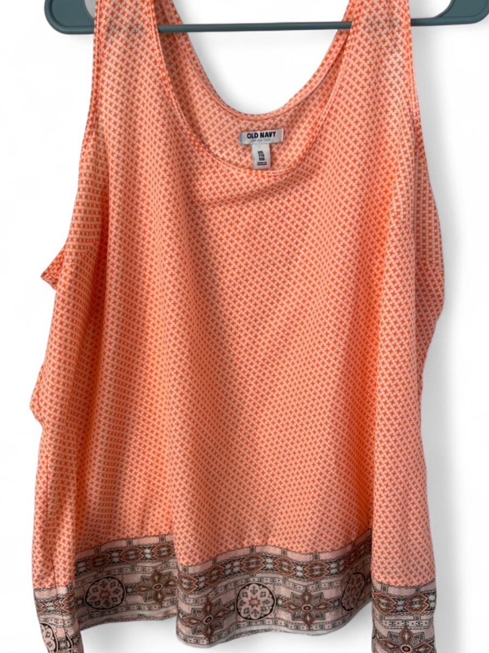 Old Navy Peach Patterned Tank Top